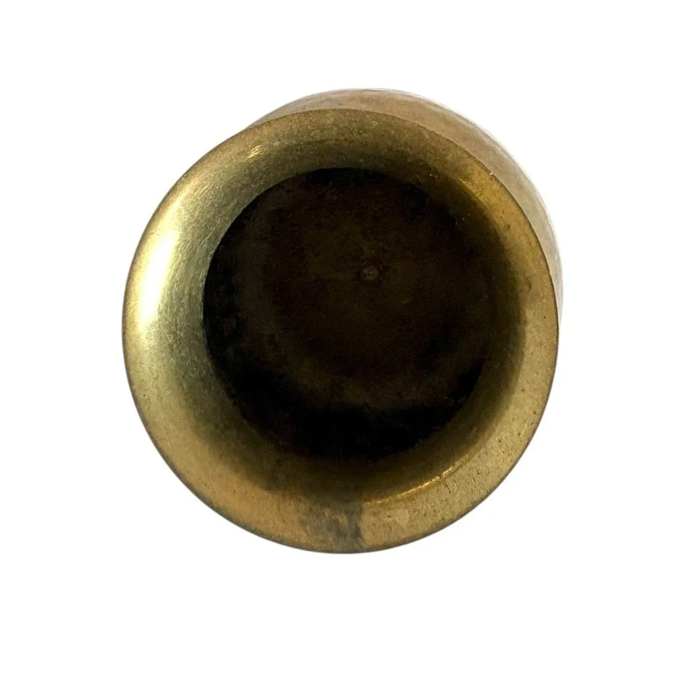 Vintage‎ Solid Brass Hammered Mini Bud Vase Made in India 3.25 Inch Bulbous Gold